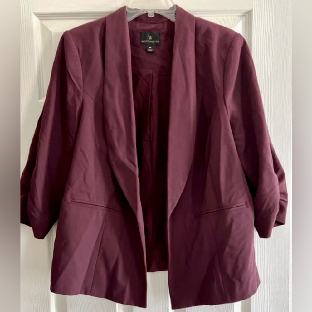 Worthington Deep Burgundy Blazer
